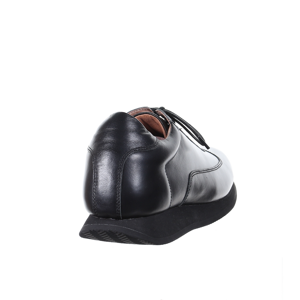 الصورة المصغرة: Men's Style Lace Up Leather Casual Shoes (Black)