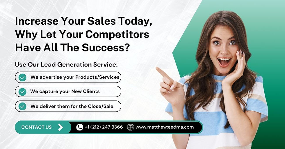 Lead Generation Banner promoting one of Matthew Lee Digital Marketing Agency Services offered in Auckland