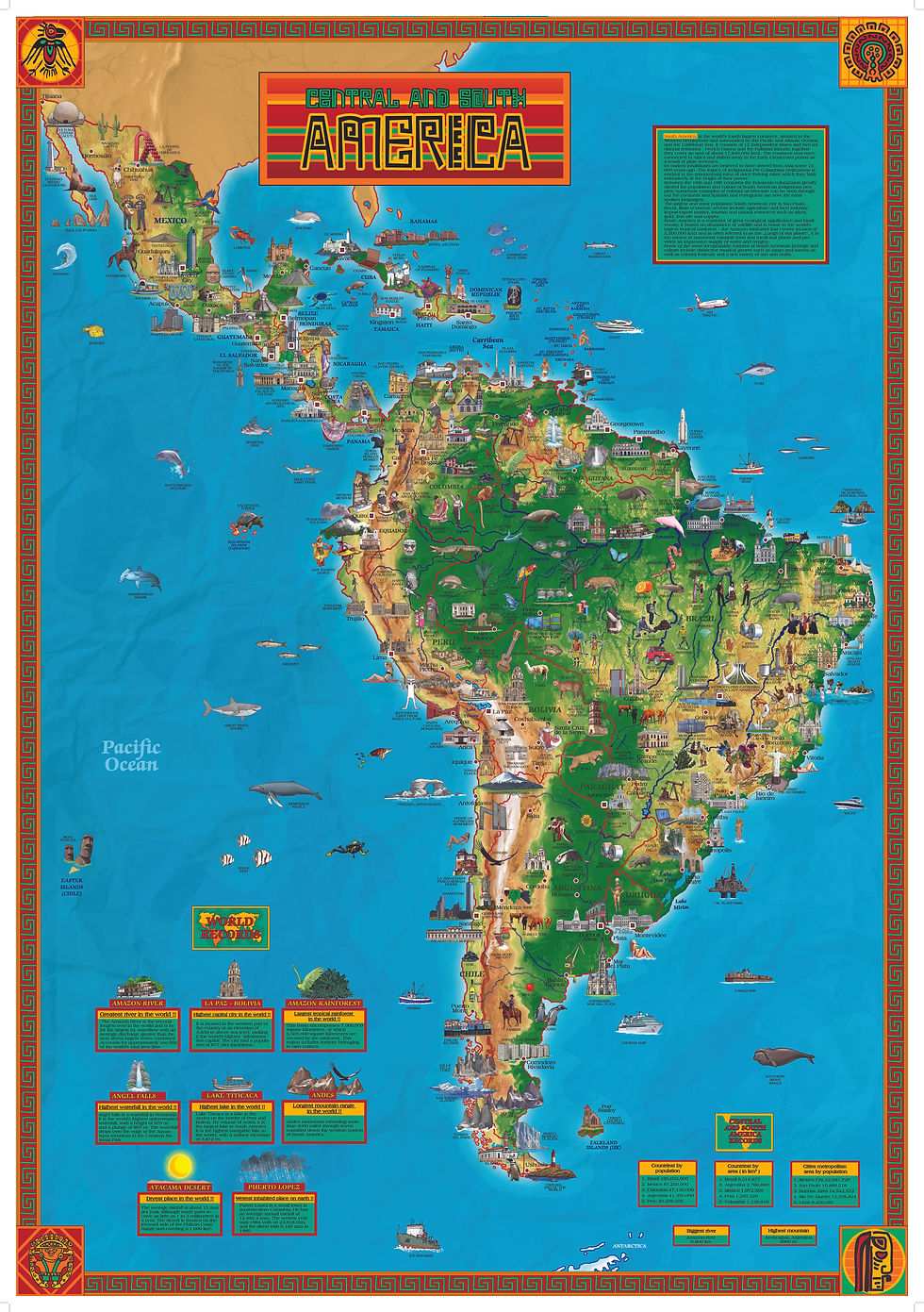 map of South america