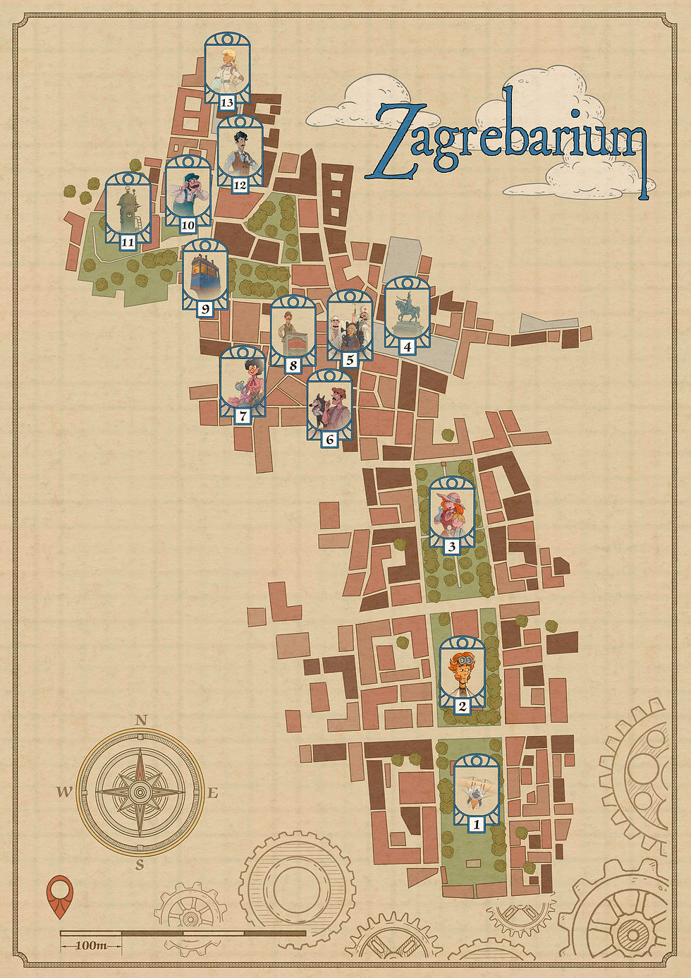Zagrebarium map