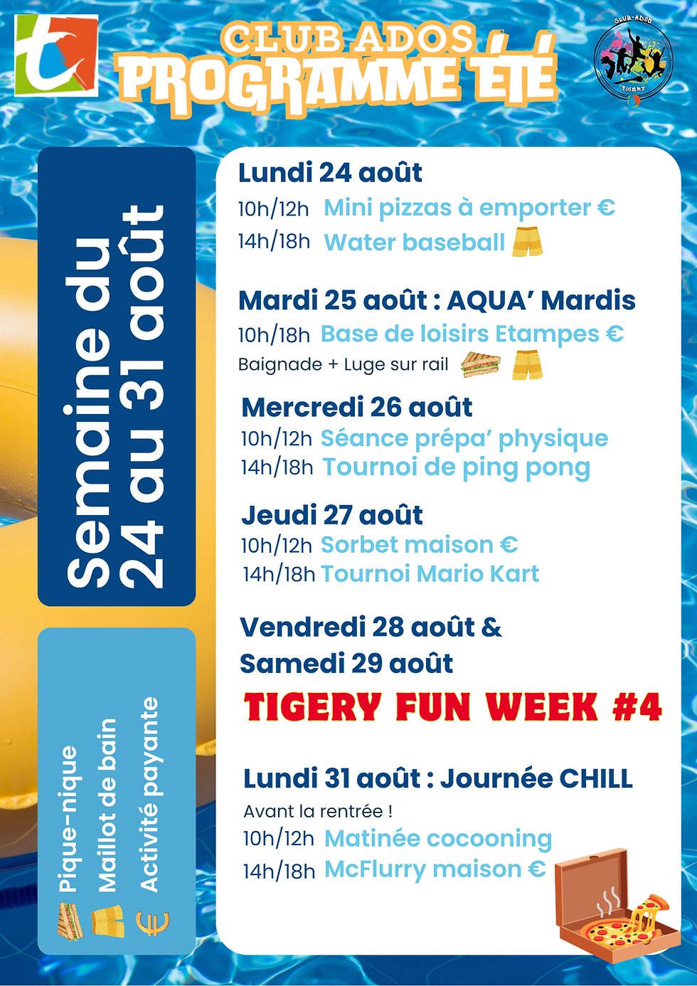 Programme été 2026 - Club Ados