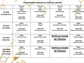 Ilot Loisir - Programme de janvier