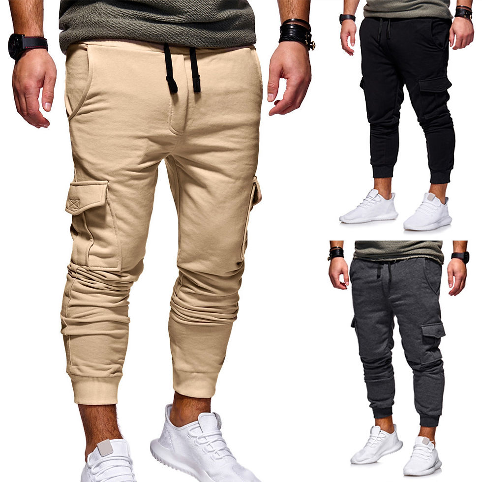 Thumbnail: Side Pockets Fleece Jogger Pants