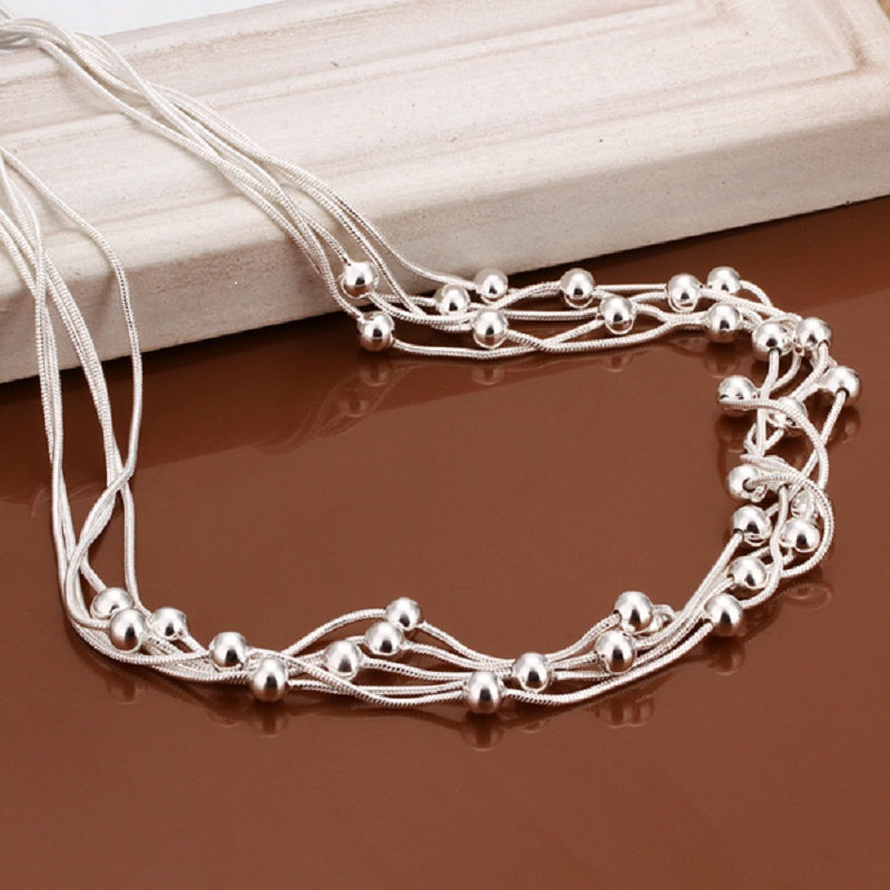 Thumbnail: Fashion Jewelry Simple Ball Pendant Fashion Snake Necklace