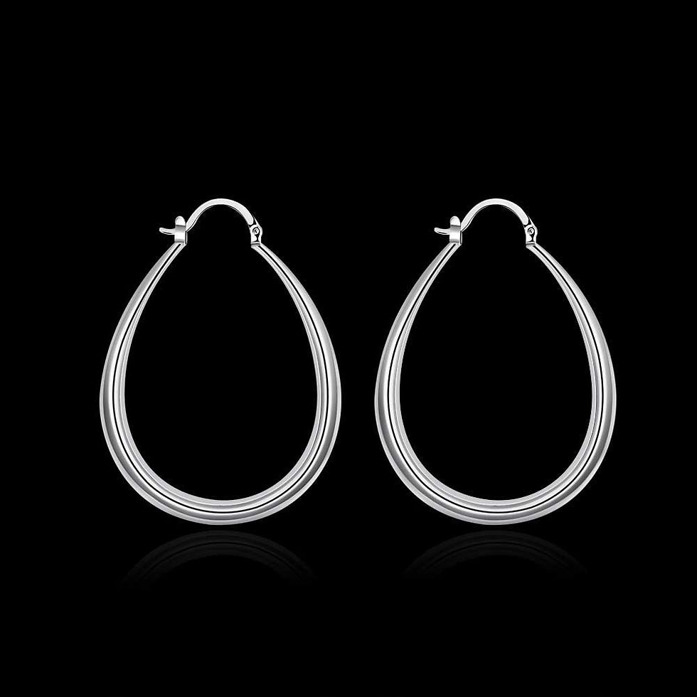 Thumbnail: Three-Dimensional U-Shaped Earrings Fashion Drop Silver Earrings