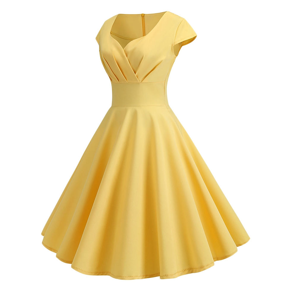 Thumbnail: Sweetheart Neck Vintage Fit and Flare Dress