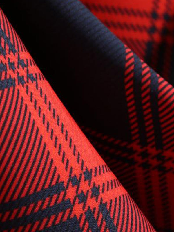 Thumbnail: Plus Size Plaid Belted Vintage Dress