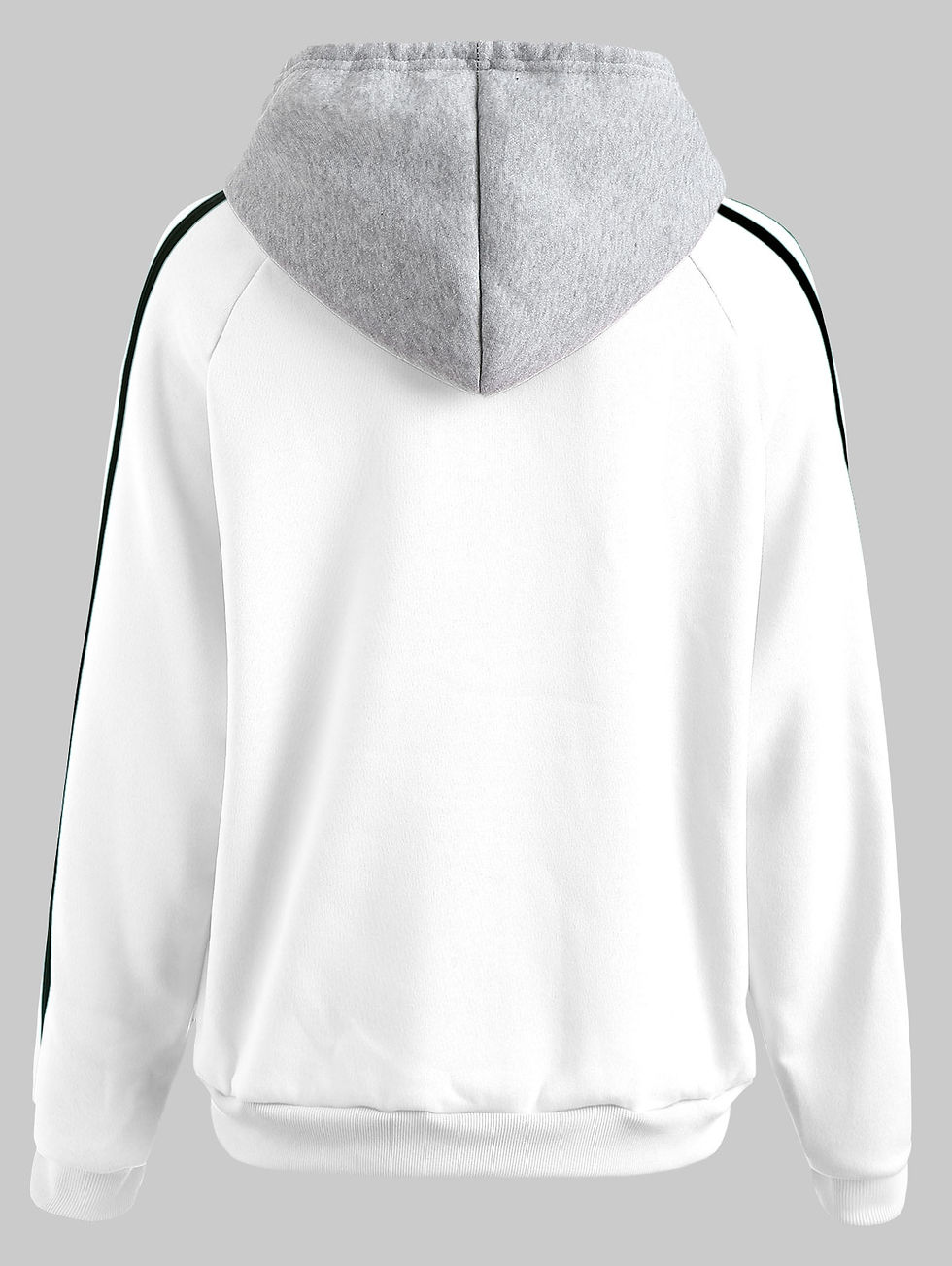 Thumbnail: Striped Edge Drawstring Hoodie