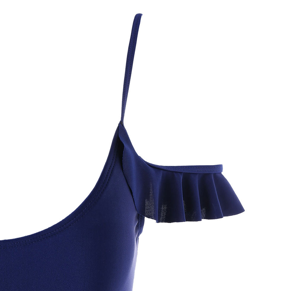Thumbnail: Ruffle Cold Shoulder Scoop One Piece Swimwear