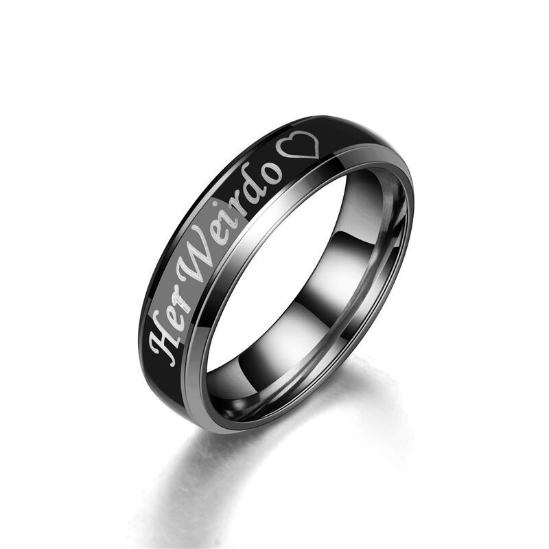 Thumbnail: His Crazy Her Weirdo Couple Ring Temperature Change Color Discolor Rings Gifts
