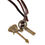 Thumbnail: Stylish Guitar Pattern Design Adjustable Unisex Leather Necklace