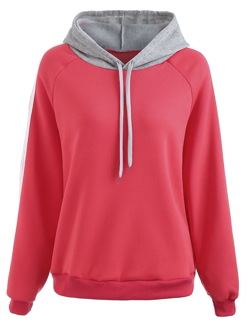 Thumbnail: Striped Edge Drawstring Hoodie