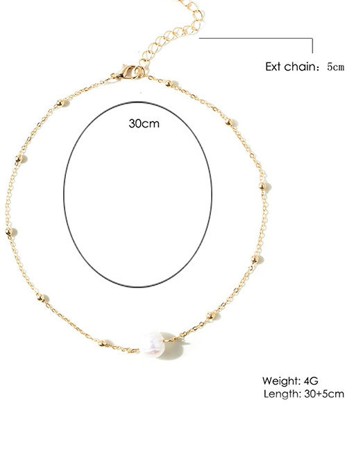 Thumbnail: Faux Pearl Collarbone Necklace
