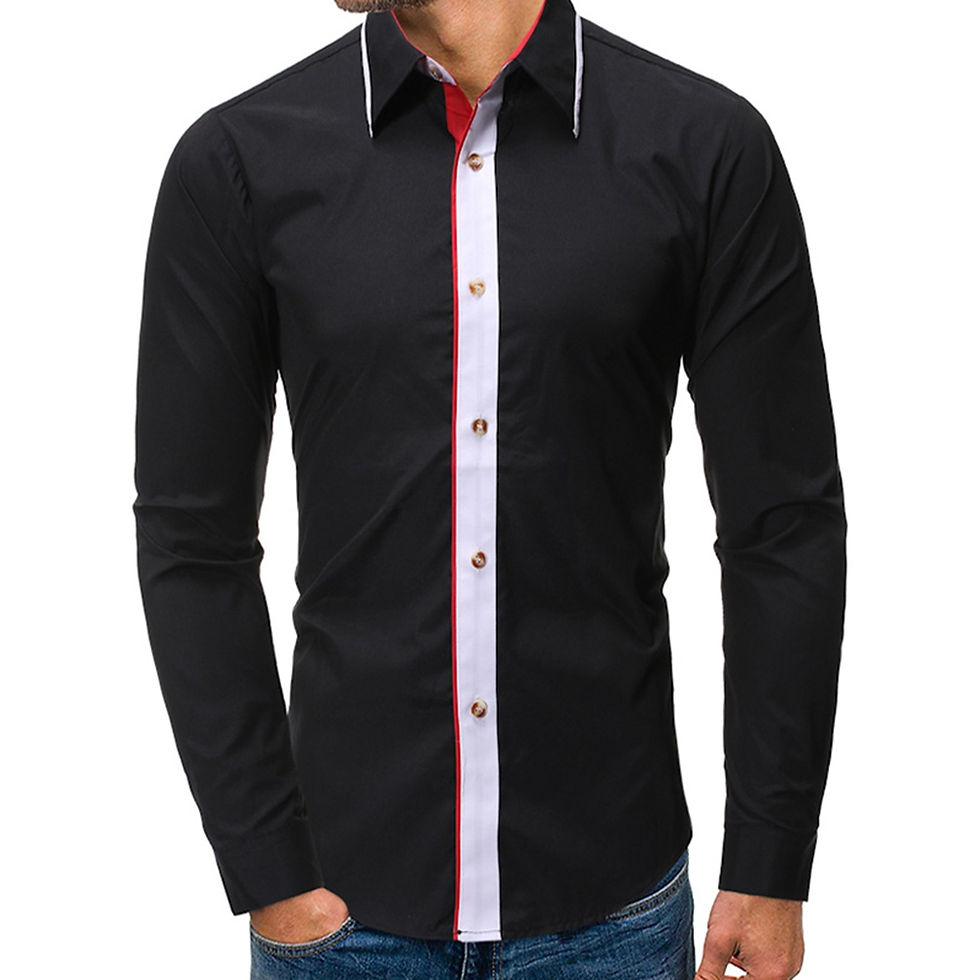 Thumbnail: Color Block Print Long Sleeves Shirt