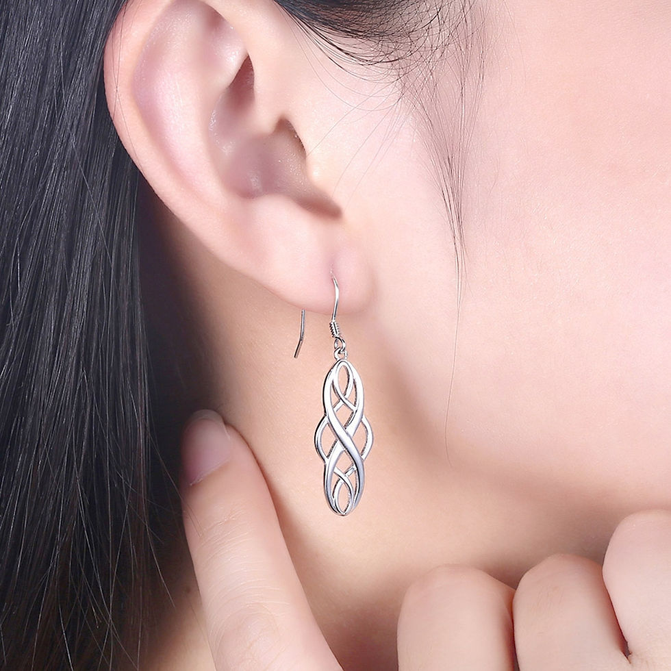 Thumbnail: PTE S925 2 Color Electroplating Simple Twisted Geometric Shape Earhook