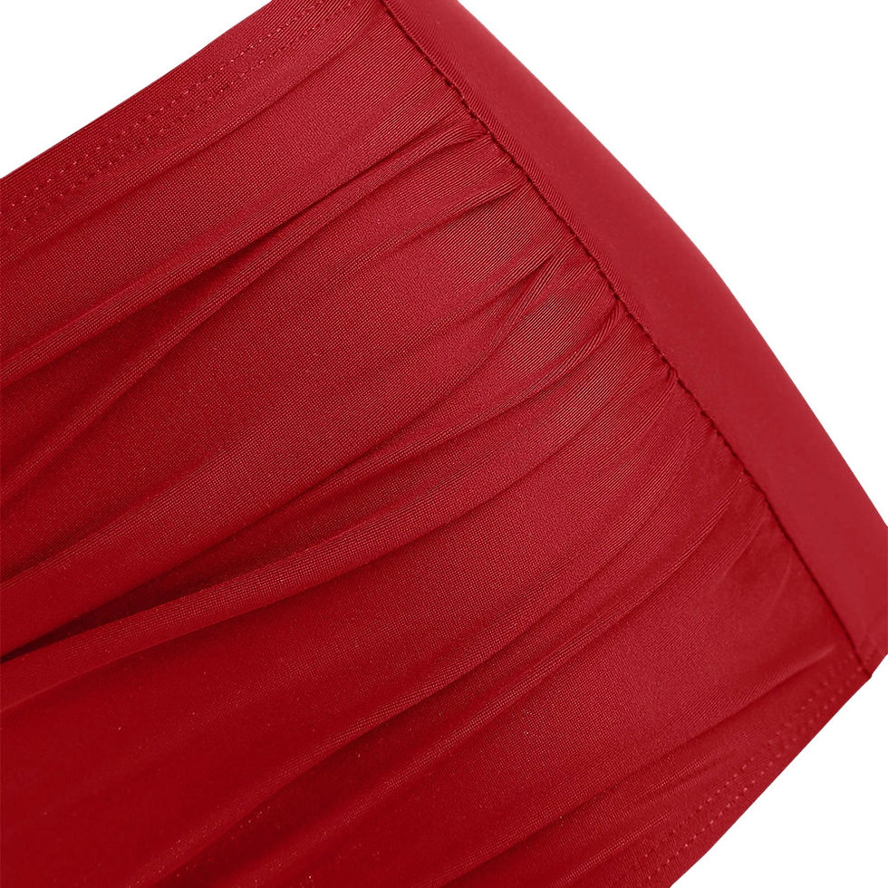 Thumbnail: Feather Leaf Flounce Ruched Tankini Set - Color Collection 1