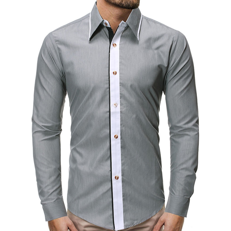 Thumbnail: Color Block Print Long Sleeves Shirt