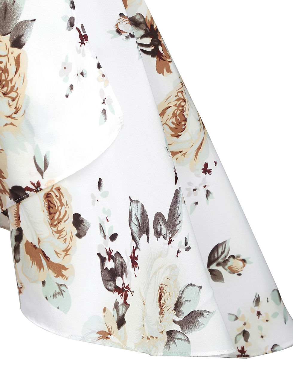 Thumbnail: Wrap Floral Print High Low Hem Dress
