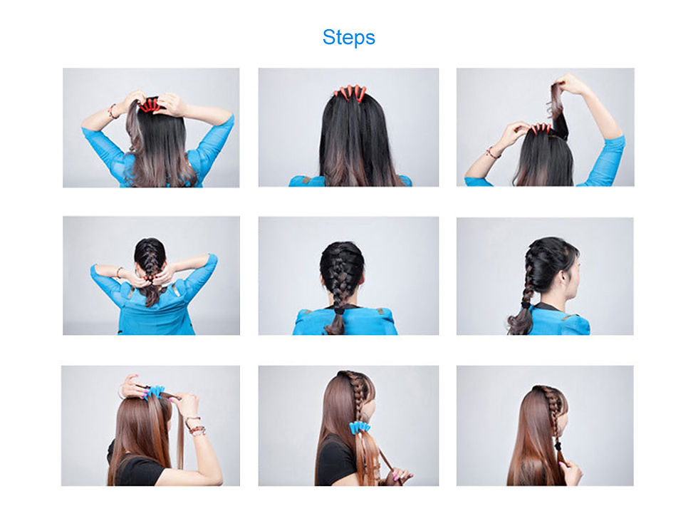 Thumbnail: Girls DIY Sponge Hair Braider Plait Twist Braiding Tool 1pc