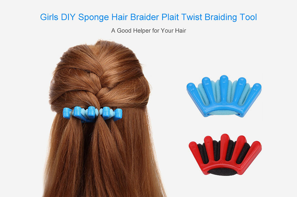 Thumbnail: Girls DIY Sponge Hair Braider Plait Twist Braiding Tool 1pc