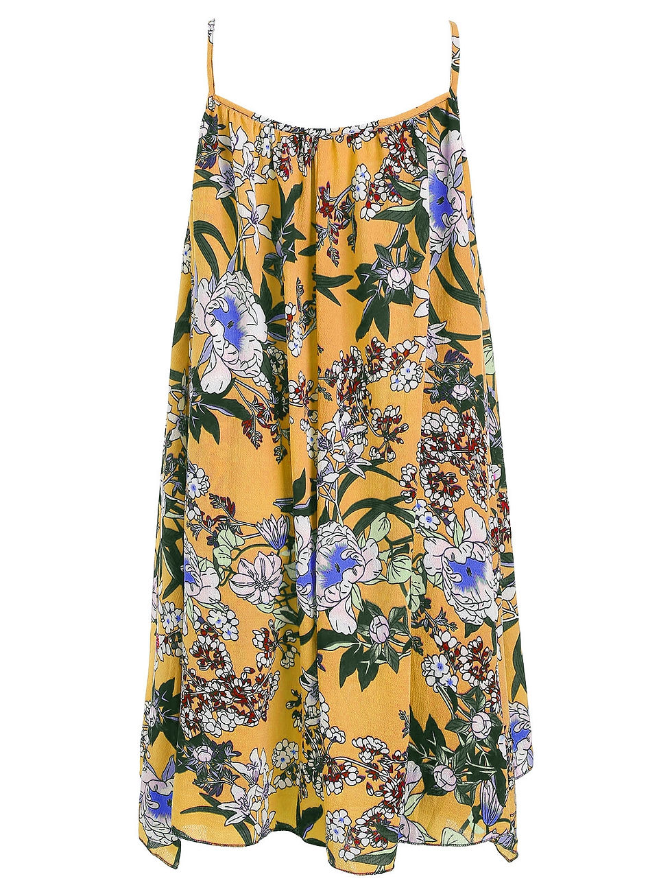 Thumbnail: Spaghetti Strap Dress Two-piece Floral Print