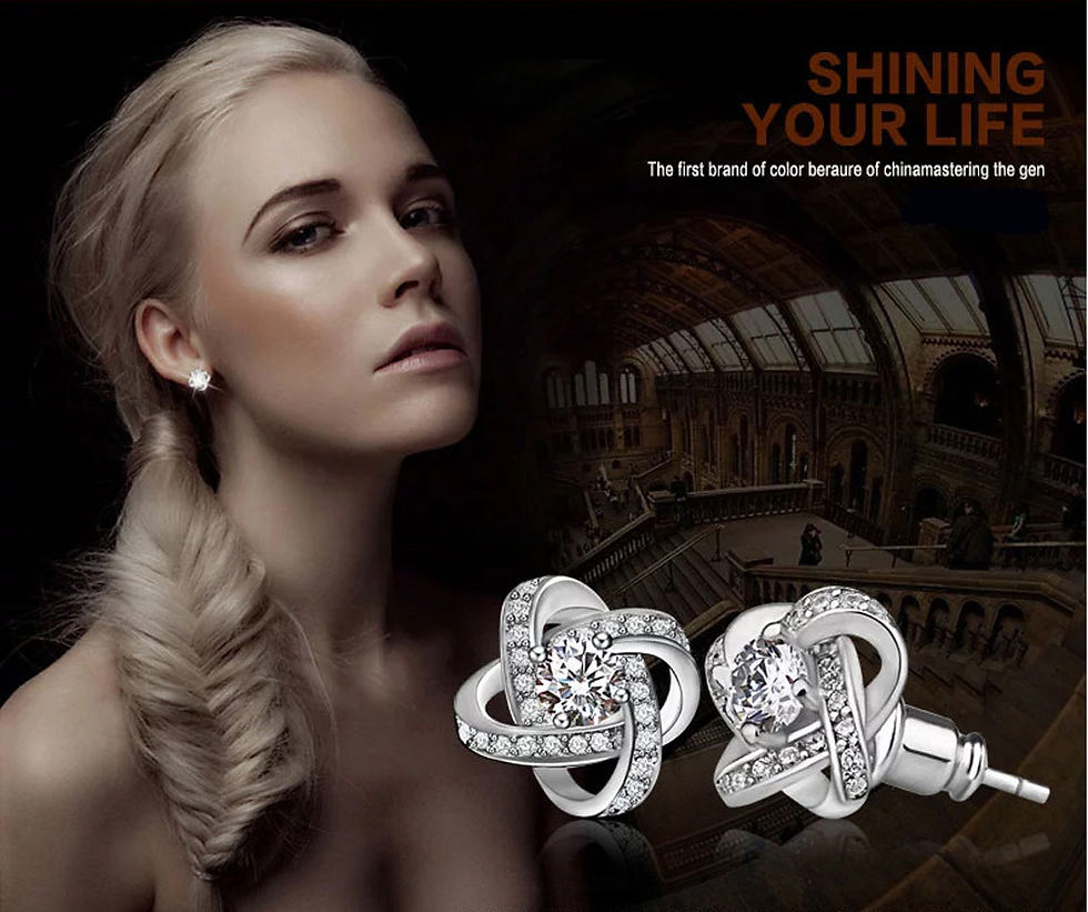 Thumbnail: Eternal Star With Zircon Earrings Gift Eared Nails Ear Drops Jewelry