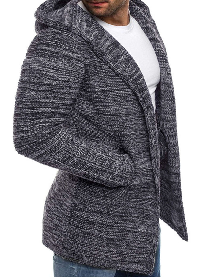 Thumbnail: Space Dye Hooded Longline Cardigan