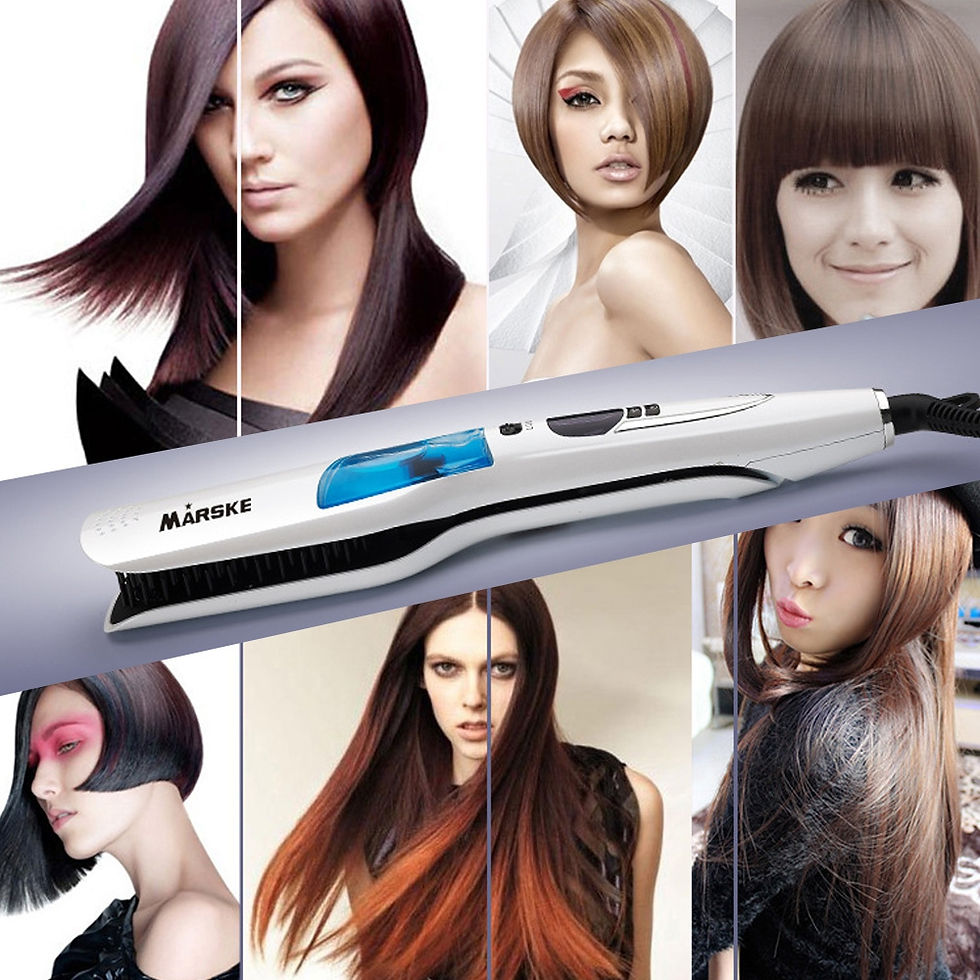 Thumbnail: Ceramic Hair Brush Comb Hairbrush Straightening Steam Styler