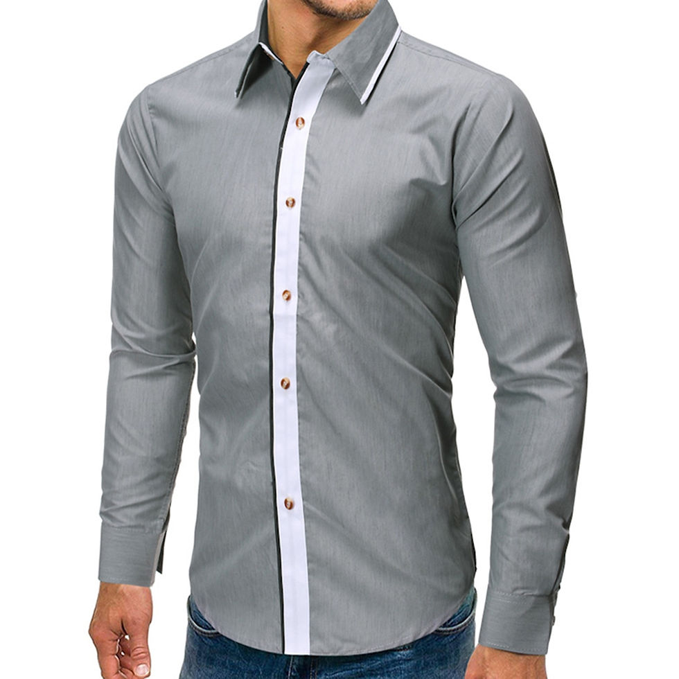 Thumbnail: Color Block Print Long Sleeves Shirt