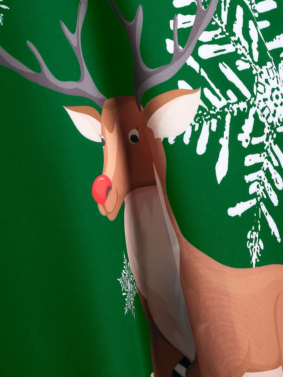 Thumbnail: Off The Shoulder Christmas Elk Print Dress