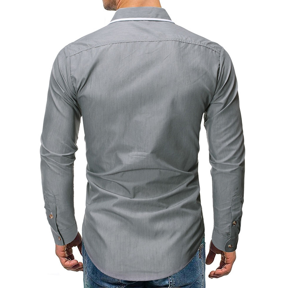Thumbnail: Color Block Print Long Sleeves Shirt