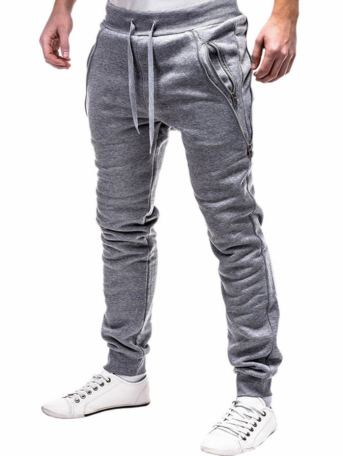 Thumbnail: Zip Embellished Casual Sport Jogger Men Pants