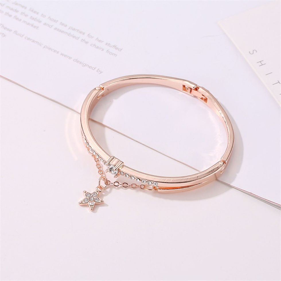 Thumbnail: Bracelet Pentagon Diamond Metal Bracelet for Literature Art Students