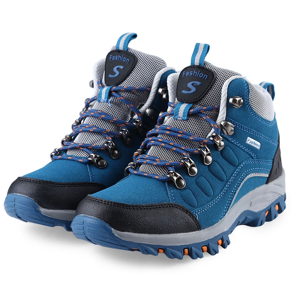 Thumbnail: Casual Outdoor Block Color Lace Up Ladies Hiking Sports Shoes