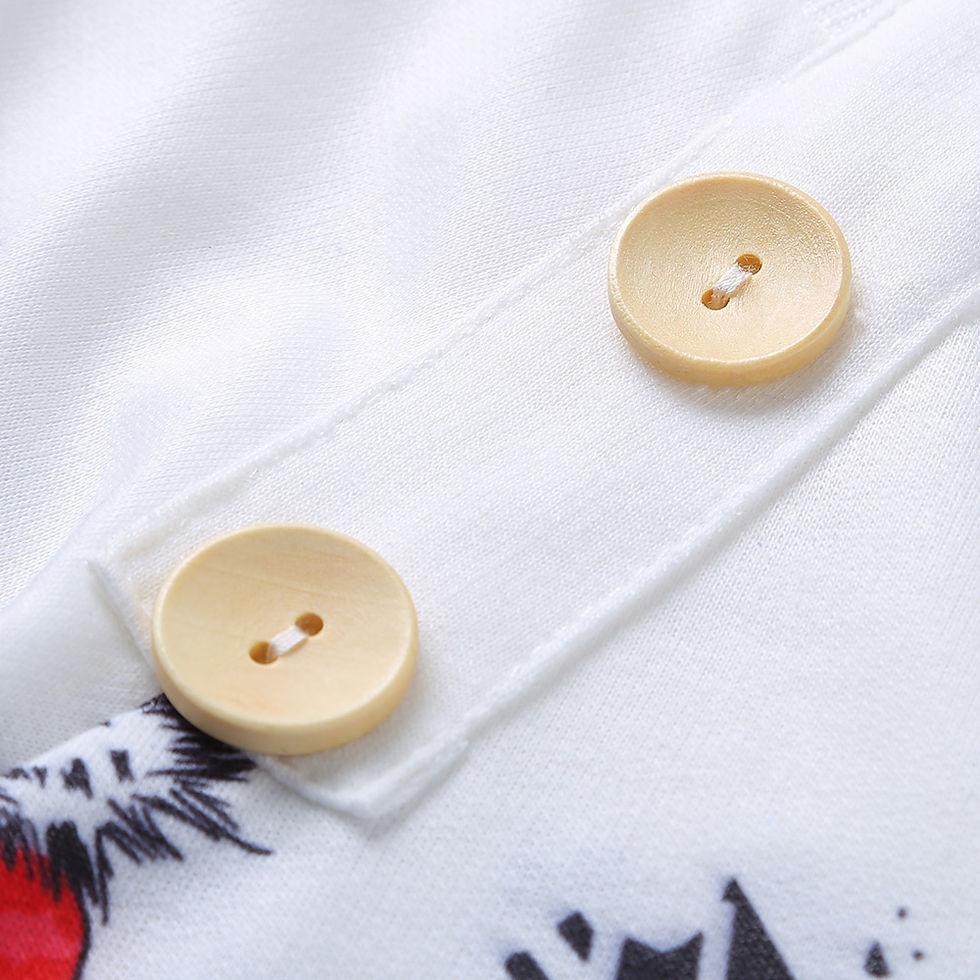 Thumbnail: Skew Neck Long Sleeve Kitten Christmas Print Button Women Sweatshirt