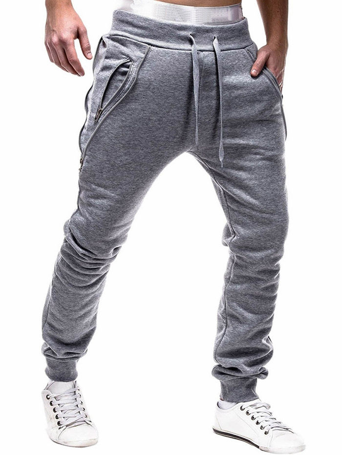 Thumbnail: Zip Embellished Casual Sport Jogger Men Pants