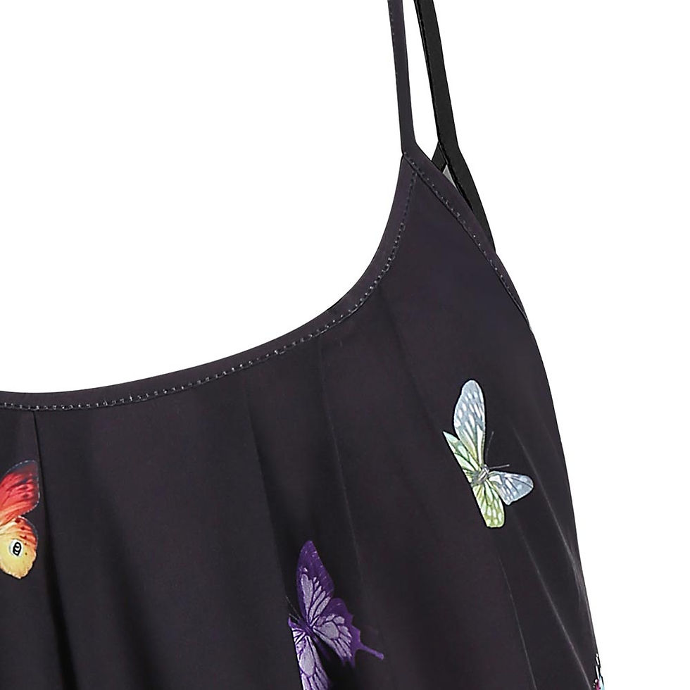 Thumbnail: Butterfly Flower Cami Tunic Women Dress