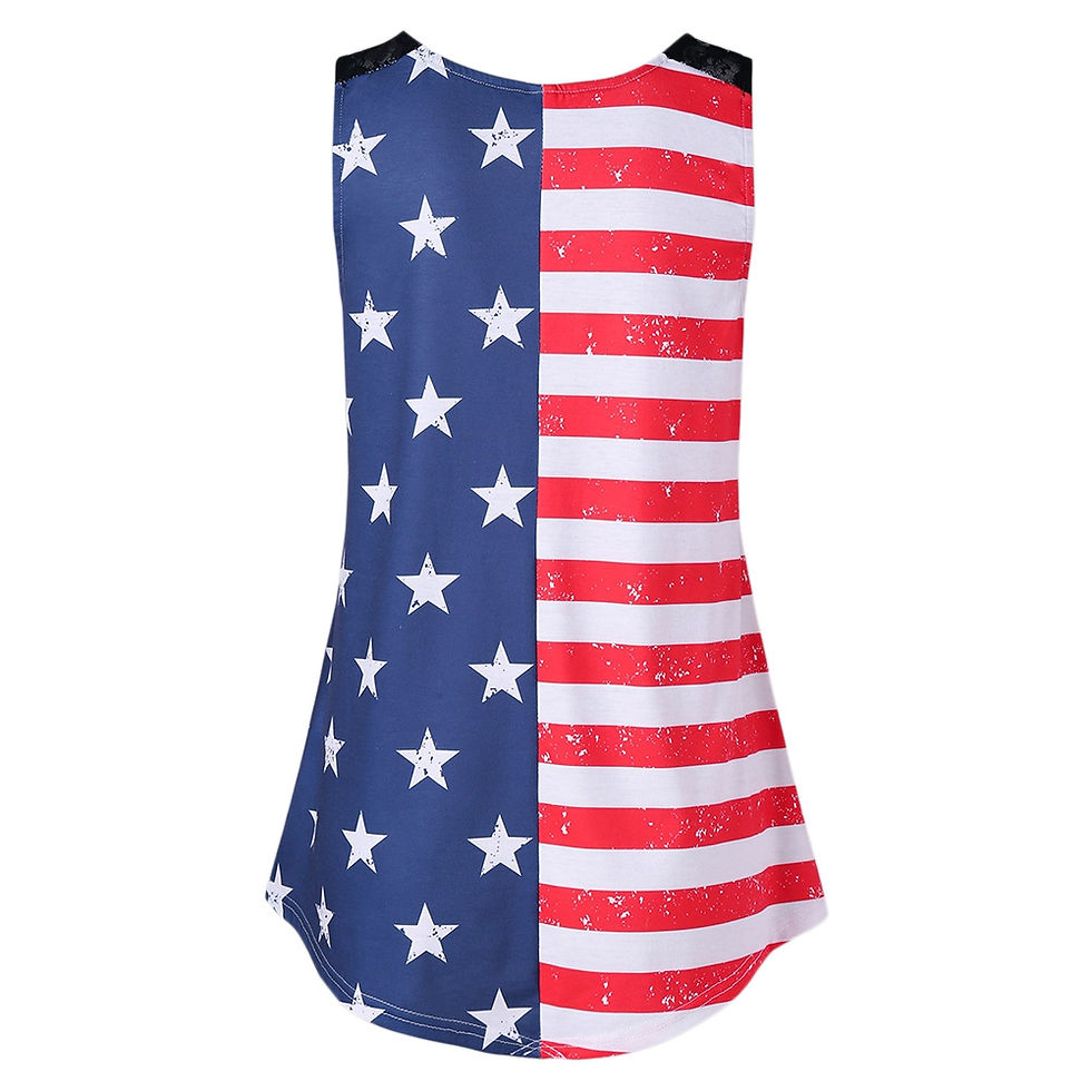 Thumbnail: American Flag Print Tank Top