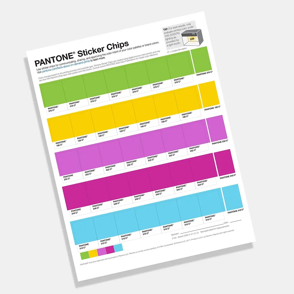 PANTONE STICKER CHIPS