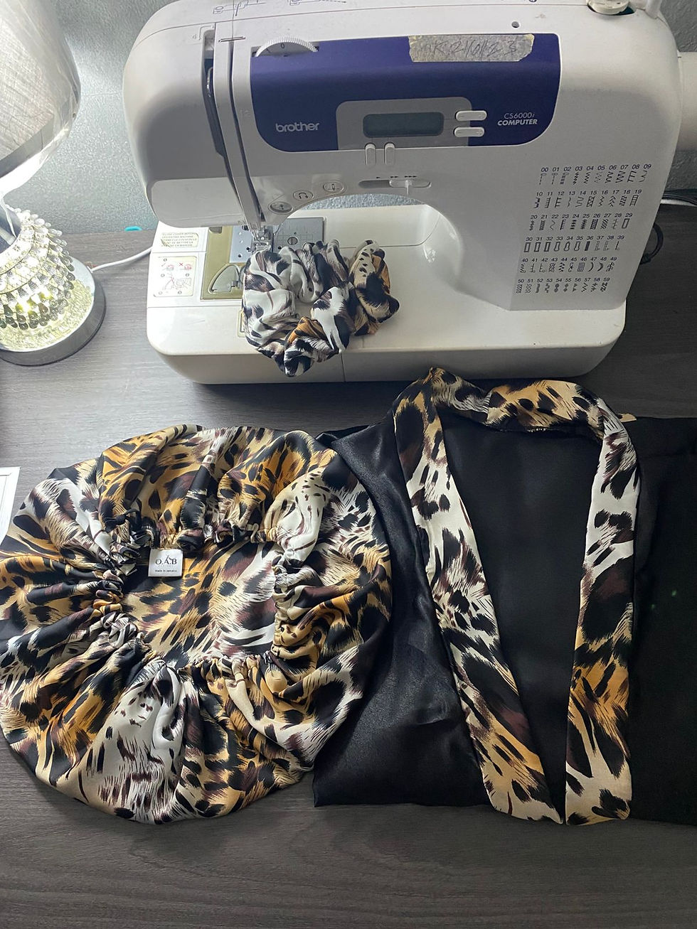 Midnight Cheetah Print Robe Set