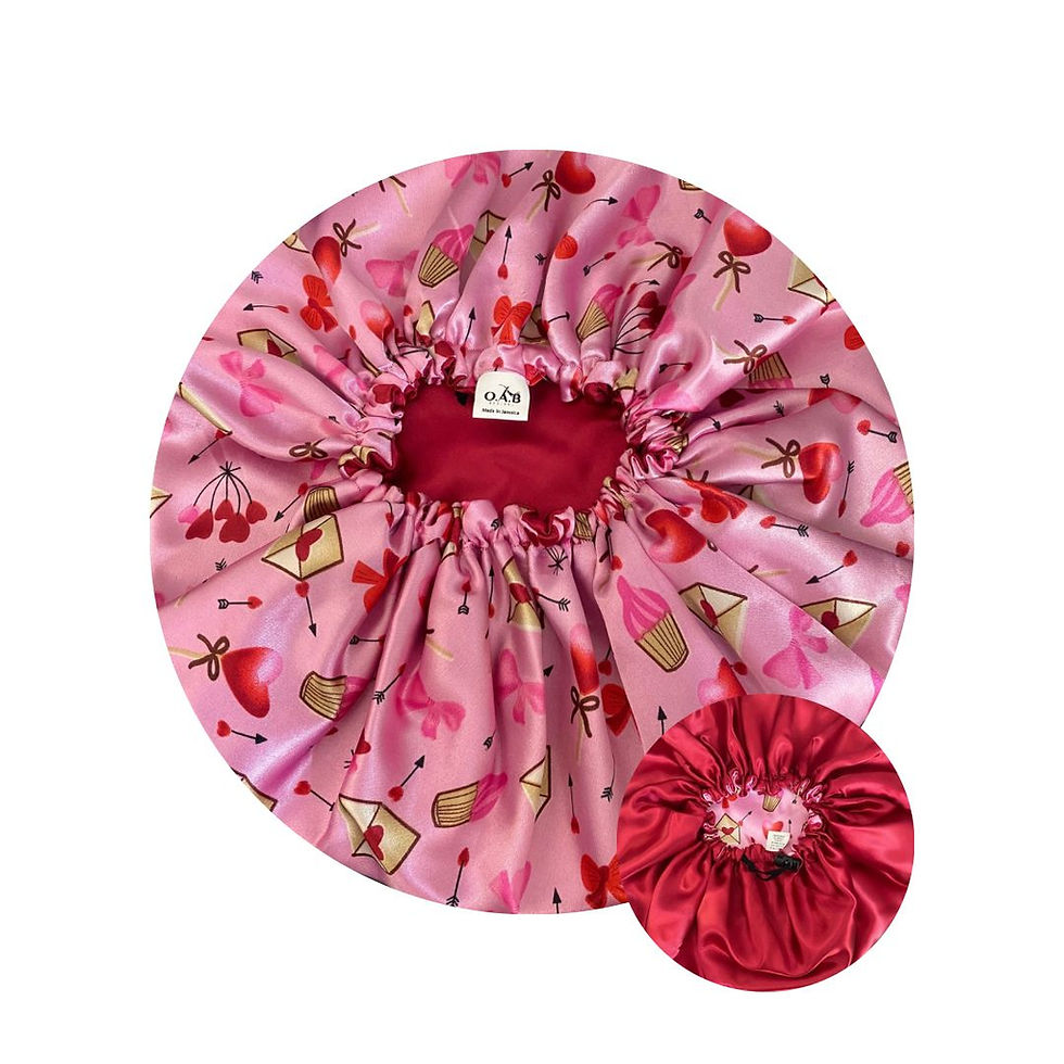 pink print bonnet