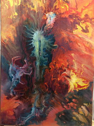 Кораллы. Акрилл. холст. Смешенная техник