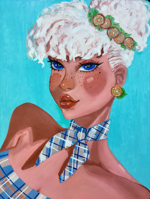 White hair girl