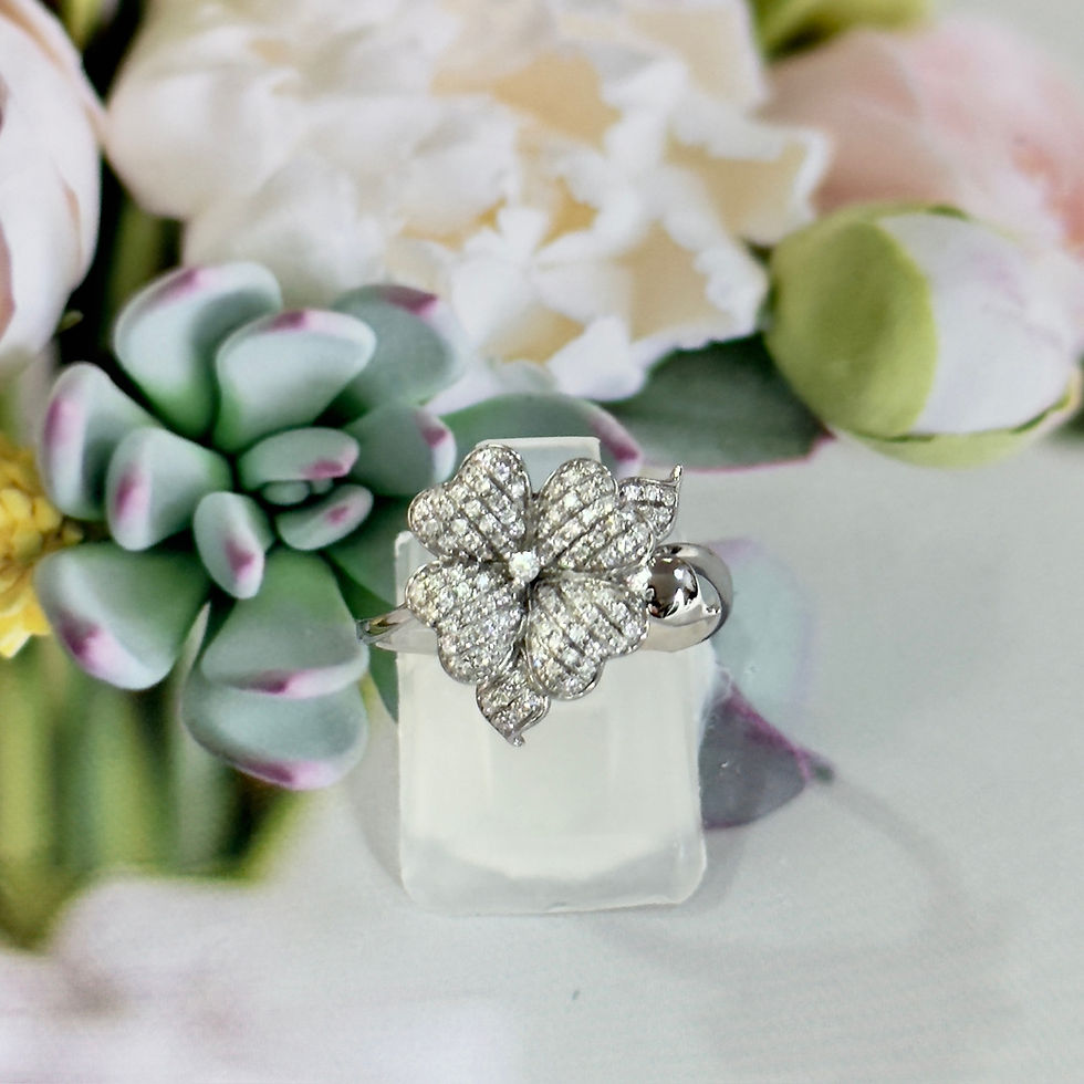 Silver Floral Ring