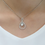 Thumbnail: Simplistic elegant teardop cz diamond pendant & Optional chain