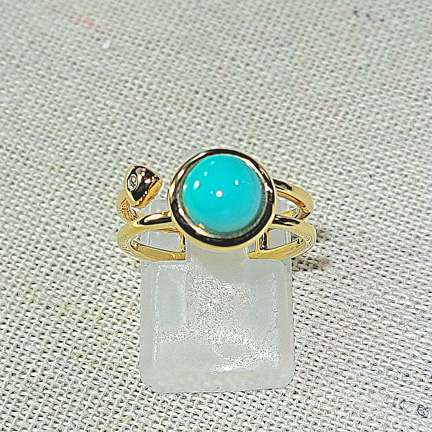 Turquoise Diamond Gold Ring