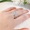 Thumbnail: Opulant oval links ring with cz diamonds