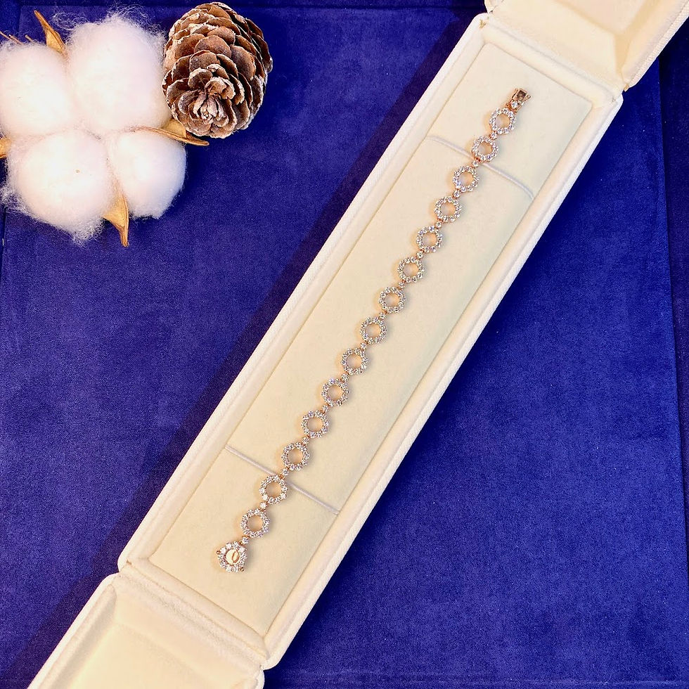 Thumbnail: Eternity bracelet with cz diamonds