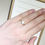 Thumbnail: 18KY+W Gold Mother of Pearl Diamond Ring