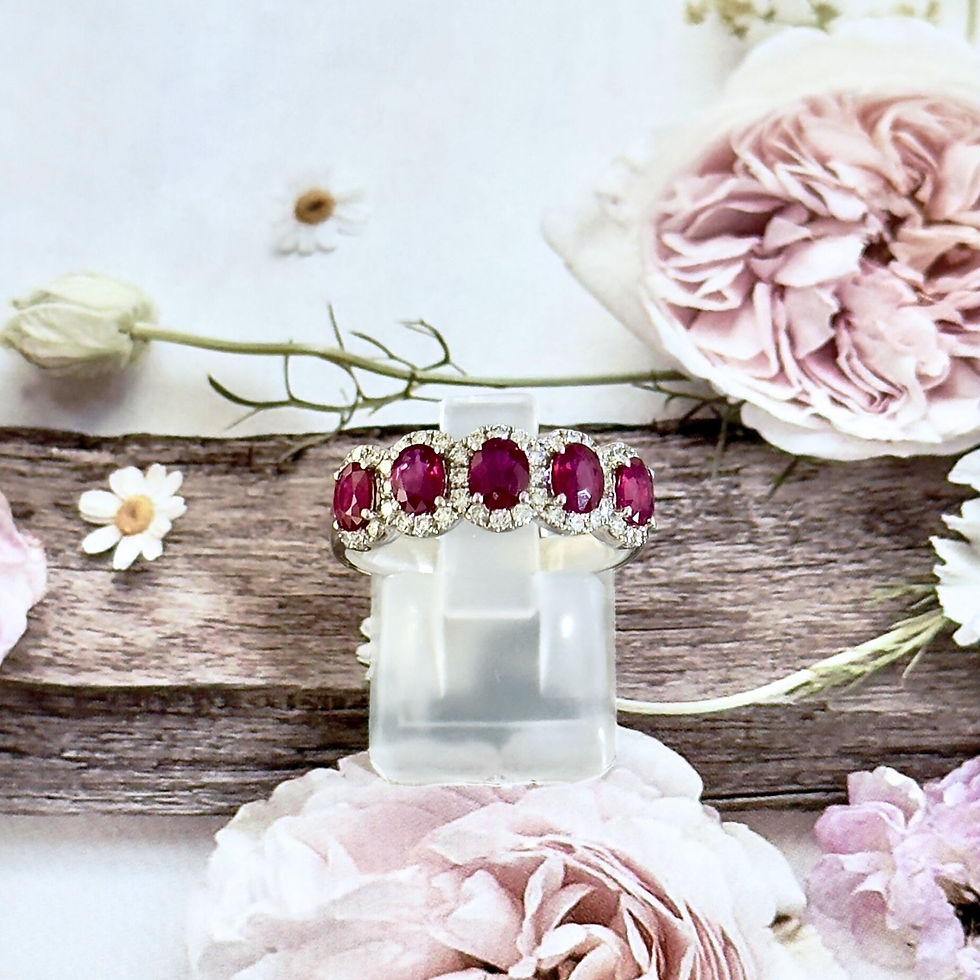 18KW Gold Ruby Diamond Ring